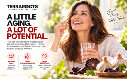 TERRAROOTS™ Black Garlic Extract | Heart & Circulatory Support | 60 Softgels
