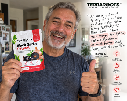 TERRAROOTS™ Black Garlic Extract | Heart & Circulatory Support | 60 Softgels